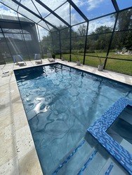 Screened pool after cleaning on the 11/07/25 visit