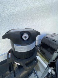 Filter pressure gauge photographed on the 11/14/25 visit